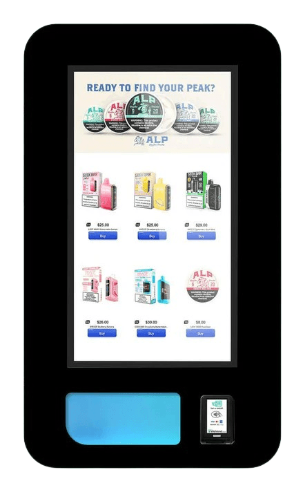 Mega VendWall – High-capacity 32" wall vape vending — 15 SKUs, ~150 units (view 1 of 1)